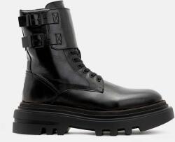 AllSaints bőr csizma Zoe Boot fekete, női, lapos talpú, W064FB - fekete Női 39