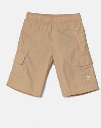 adidas Originals gyerek rövidnadrág CARGO SHORTS bézs, állítható derekú, IX7598 - bézs 176