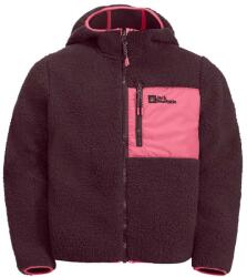 Jack Wolfskin gyerek felső ICE CURL HOOD rózsaszín, sima, kapucnis - rózsaszín 92