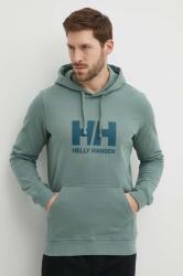 Helly Hansen pamut melegítőfelső zöld, férfi, nyomott mintás, kapucnis, 53289 - zöld S