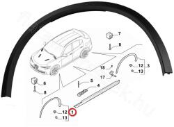 FIAT eredeti Kerékjárati ív j. első ALFA ROMEO STELVIO (50551508)