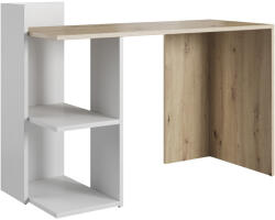 BIM Furniture Íróasztal Könyvespolccal Kézműves Tölgy / Fehér Színben PACO (Bim_PACO_Artisan_Oak_White_5907758724903)