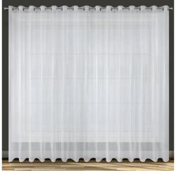 EUROFIRANY Alexa magas fényű mikrohálós fényáteresztő függöny Fehér 350x250 cm