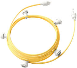 Creative-Cables Használatra kész 7, 5 m-es Lumet szállámpa készlettel 5 fehér lámpatartóval, akasztóval és csatlakozóval (CATE27B075CM10)