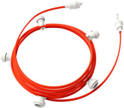 Creative-Cables Használatra kész 7, 5 m-es Lumet szállámpa készlettel 5 fehér lámpatartóval, akasztóval és csatlakozóval (CATE27B075CF15)