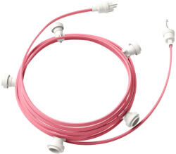 Creative-Cables Használatra kész 7, 5 m-es Lumet szállámpa készlettel 5 fehér lámpatartóval, akasztóval és csatlakozóval (CATE27B075CM16)
