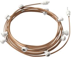 Creative-Cables Használatra kész 12, 5 m-es Lumet szállámpa készlettel 10 fehér lámpatartóval, akasztóval és csatlakozóval (CATE27B125CM27)