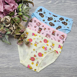 Aura Via Kislány bugyi süti mintás 3db/cs 10-12 év 71365