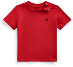 Ralph Lauren baba pamut póló piros, sima, 320832904036 - piros 85-90