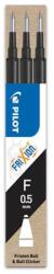 Pilot Rollertoll betét, 0, 25 mm, törölhető, PILOT "Frixion Ball/Clicker", fekete - 3 db (PFRBFK1) - papiruniverzum