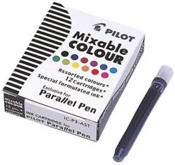 Pilot Töltőtoll patron, PILOT "Parallel Pen", 12 különböző szín - 12 db (PICPAST) - papiruniverzum