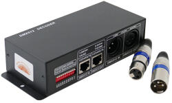 Life Light Led DMX 512 RGBW Led szalag vezérlő, 4 csatorna, 12-24V-192/384W. Life Light Led 2 év garancia! (LLCDMX4X8A384WRGBW)