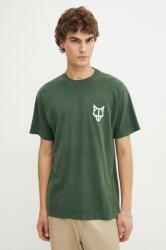 Naked Wolfe pamut póló zöld, férfi, nyomott mintás, classic. tee - zöld M