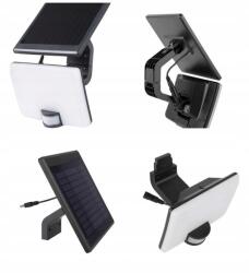 ORNO Napelemes oldalfali LED lámpatest mozgásérzékelővel SOLIS 10w 1200lm 4000K IP54 3000mAh akku (OR-AD-SL-6467BLR4)