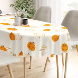 Goldea față de masă 100% bumbac - dovleci de toamnă - ovală 120 x 200 cm Fata de masa
