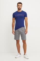 Emporio Armani Underwear póló otthoni viseletre sötétkék, nyomott mintás, 111035 4F729 - sötétkék XL