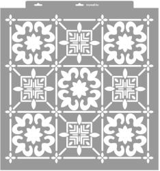 MyWall Afrikai csempe stencil - 3D - 59x63 cm extra