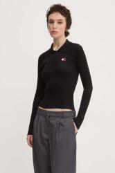 Tommy Hilfiger pulóver könnyű, női, fekete, DW0DW19803 - fekete M