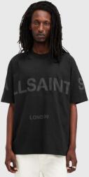 AllSaints pamut póló BIGGY fekete, férfi, nyomott mintás, M088PB - fekete S