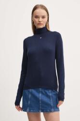 Tommy Hilfiger pulóver női, sötétkék, garbónyakú, DW0DW19686 - sötétkék XS - answear - 28 990 Ft