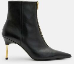 AllSaints bőr csizma Natasha Boot fekete, női, tűsarkú, W001FB - fekete Női 36