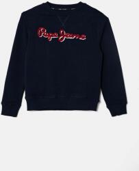 Pepe Jeans gyerek melegítőfelső pamutból NEW LAMONTY CREW sötétkék, nyomott mintás, PB581613 - sötétkék 176