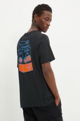 Converse pamut póló fekete, férfi, nyomott mintás, 10026674-A01 - fekete M
