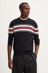 MSGM gyapjú pulóver könnyű, férfi, fekete, 3740MM208.247594 - fekete S