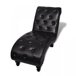 vidaXL Șezlong capitonat, piele artificială, maro (240407)