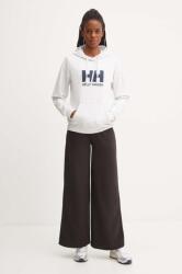 Helly Hansen pamut melegítőfelső HH LOGO 2.0 szürke, női, nyomott mintás, kapucnis, 34460 - szürke L