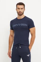 Emporio Armani Underwear póló otthoni viseletre sötétkék, nyomott mintás, 111035 4F516 - sötétkék L - answear - 17 990 Ft