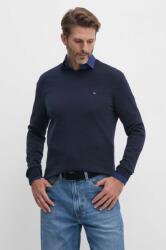Tommy Hilfiger pamut pulóver könnyű, sötétkék, MW0MW14748 - sötétkék M