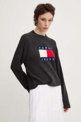 Tommy Hilfiger gyapjúkeverék pulóver könnyű, női, szürke, DW0DW18681 - szürke M