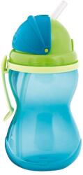 Canpol babies Преходно нетечащо шише с мека сламка Canpol - Синьо, 370 ml (56/113_blu) - kindermarket