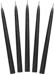 Kúpos gyertya, matt, fekete, 24cm (1 db / 10 db. ) (SKMAT-010)