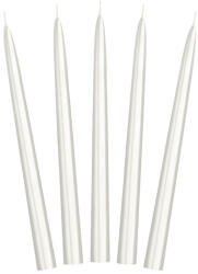Kúpos gyertyák, fém, gyöngyház, 24cm (1 db / 10 db. ) (SKMET-070M)
