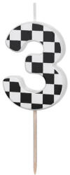 3-as számú születésnapi gyertya, 5, 5 cm, keverék (SCU7-3)