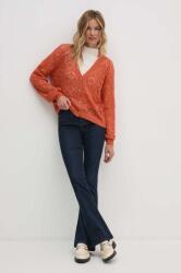 Pepe Jeans pulóver HAILEY CARDIGAN narancssárga, női, könnyű, PL702218 - narancssárga S