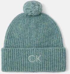 Calvin Klein gyapjú sapka türkiz, gyapjú, K60K612586 - türkiz Univerzális méret