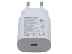 Samsung EP-TA800EWE kompatibilis hálózati töltő adapter Type-C, 25W, fehér, (No logo)