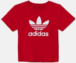 Adidas gyerek pamut póló TREFOIL TEE piros, nyomott mintás, IY7423 - piros 176