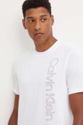 Calvin Klein Performance t-shirt fehér, férfi, nyomott mintás, 00GMF4K113 - fehér S