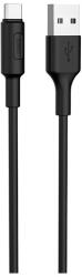 hoco. X25_TYPE_1M_B 1m USB - Type-C fekete adat- és töltőkábel (X25_TYPE_1M_B)