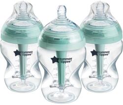 Tommee Tippee Advanced Anti-Colic biberon pentru sugari anti-colici cu autosterilizare Slow Flow 0m+ 3x260 ml