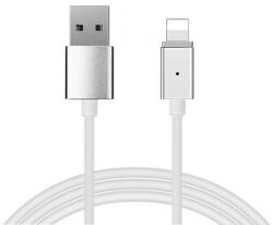 Toptel Mágneses kábel Type 1 - USB to Lightning - leválasztható csatlakozóval - Iphone 5/6/7/8/X 1 méter EZÜST (blister csomag)