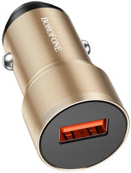 BOROFONE autós töltő BZ19A Wisdom - USB - QC 3.0 18W arany