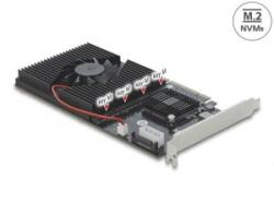 Delock PCI Express x8 / x16 kártya - 4 x belső NVMe M. 2 Key M (90409)