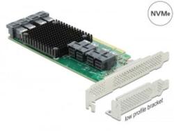 Delock PCI Express x16 kártya - 8 x belső NVMe SFF-8643 (90504) (90504) - aqua