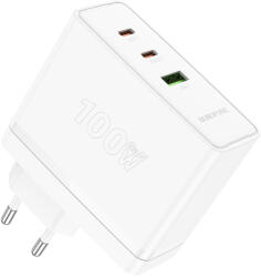 BOROFONE hálózati töltő BN11 Imperial - USB + 2xType C - QC 3.0 PD 100W fehér