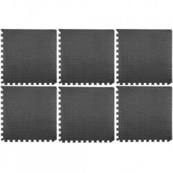 YATO Set 6 covorase pardoseala, 60 x 60 cm, 12 mm grosime, Negru Pres